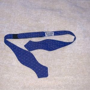 Mill City Fineries chambray blue pindot adjustable bow tie